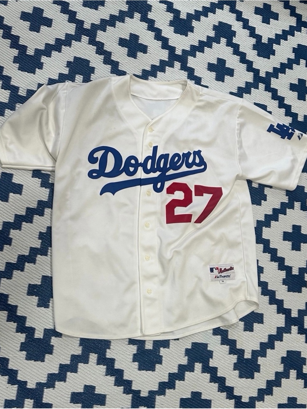 Los Angles Dodgers Majestic Authentic Kemp #27 MLB Baseball Jersey